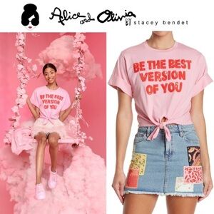 Alice + Olivia Pink Lera Shirt